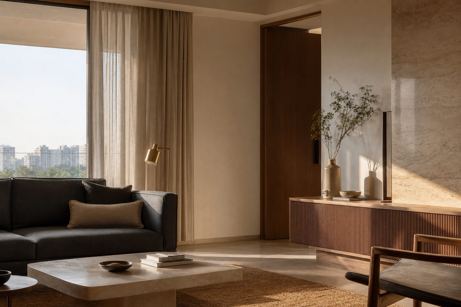 Contemporary living interior